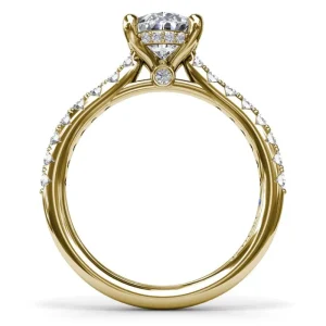 Fashion Fana Classic Pear Solitaire With Hidden Halo