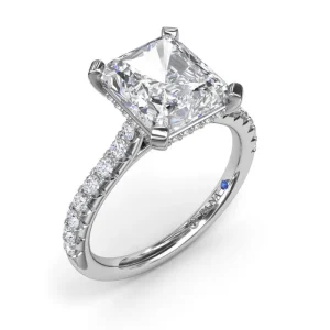 Discount Fana Classic Radiant Solitaire With Hidden Halo