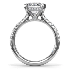 Discount Fana Classic Radiant Solitaire With Hidden Halo