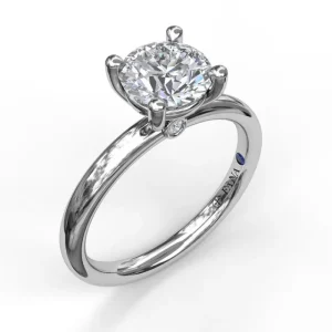 Fashion Fana Classic Round Cut Solitaire Engagement Ring