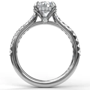 Hot Fana Classic Round Cut Solitaire With Hidden Halo