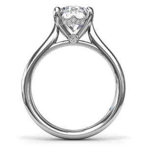 Fashion Fana Classic Round Diamond Engagement Ring