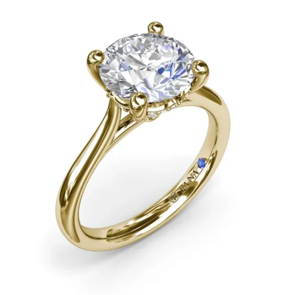 Fashion Fana Classic Round Diamond Engagement Ring