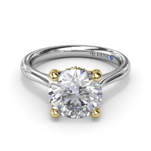 Fashion Fana Classic Round Diamond Engagement Ring