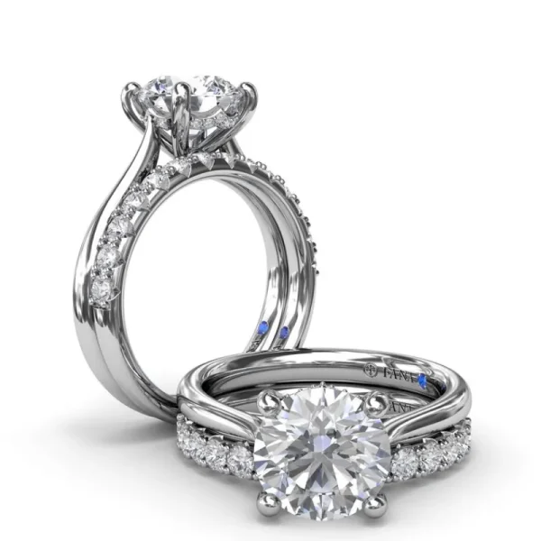 Fashion Fana Classic Round Diamond Engagement Ring