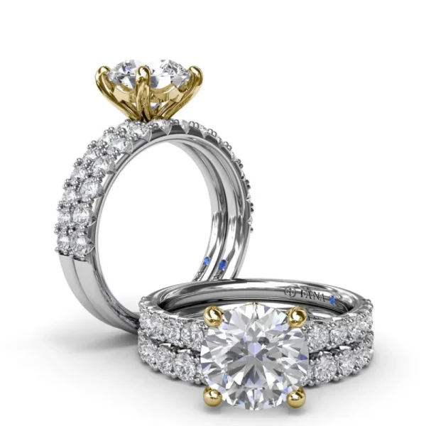 New Fana Classic Round Diamond Engagement Ring