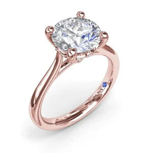 Fashion Fana Classic Round Diamond Engagement Ring