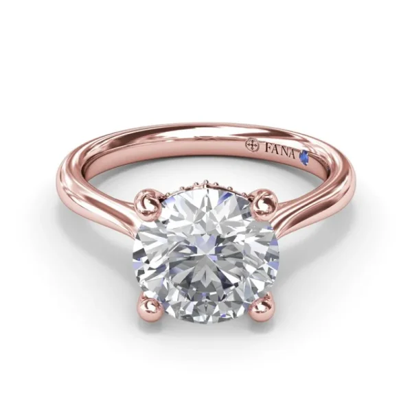 Fashion Fana Classic Round Diamond Engagement Ring