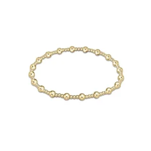 Fashion ENewton Design Classic Sincerity Pattern Bead Bracelet - Gold