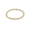 Hot ENewton Design Classic Sincerity Pattern Bead Bracelet - Gold