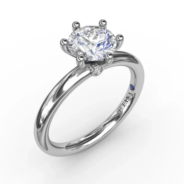 Best Fana Classic Six-Prong Round Diamond Solitaire Engagement Ring