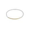 Fashion ENewton Design Classic Sterling Mixed Metal 2mm Bead Bracelet - Bliss Bar Gold