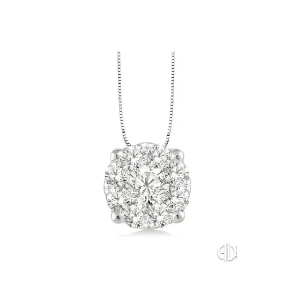 Online Kelley Collection Cluster Diamond Pendant