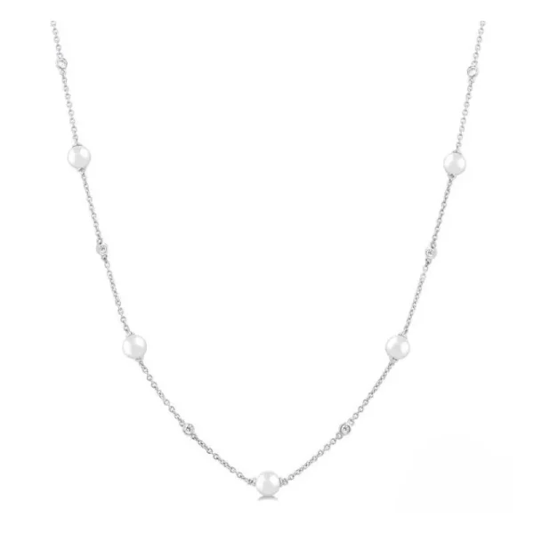 Sale Kelley Collection Cultured Pearl & Diamond Necklace