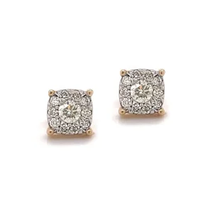 Best Kelley Collection Cushion Diamond Cluster Earrings