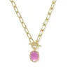 Best Kendra Scott Daphne Link & Chain Necklace Gold in Azalea Illusion