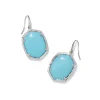 Sale Kendra Scott Daphne Silver Drop Earrings in Variegated Turquoise Magnesite