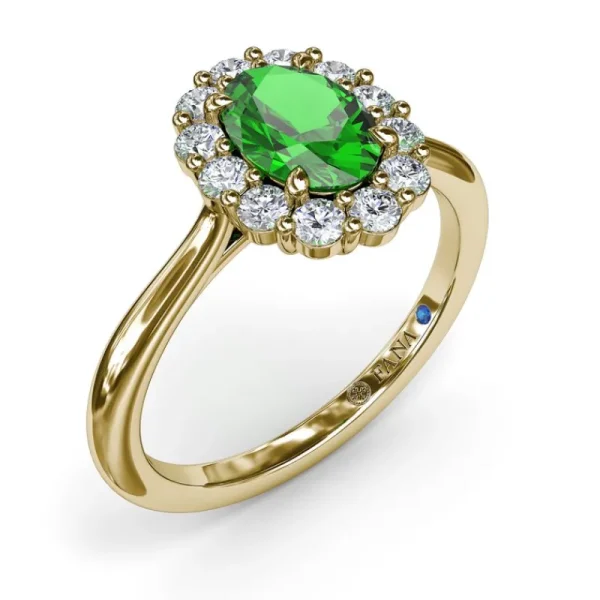 Outlet Fana Dazzling Emerald and Diamond Ring