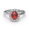 Clearance Fana Dazzling Ruby and Diamond Ring