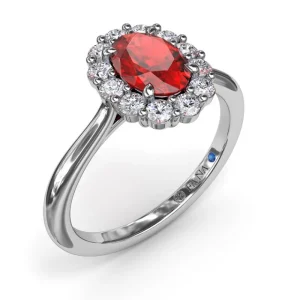 Clearance Fana Dazzling Ruby and Diamond Ring