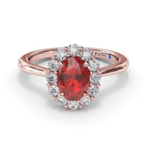 Clearance Fana Dazzling Ruby and Diamond Ring