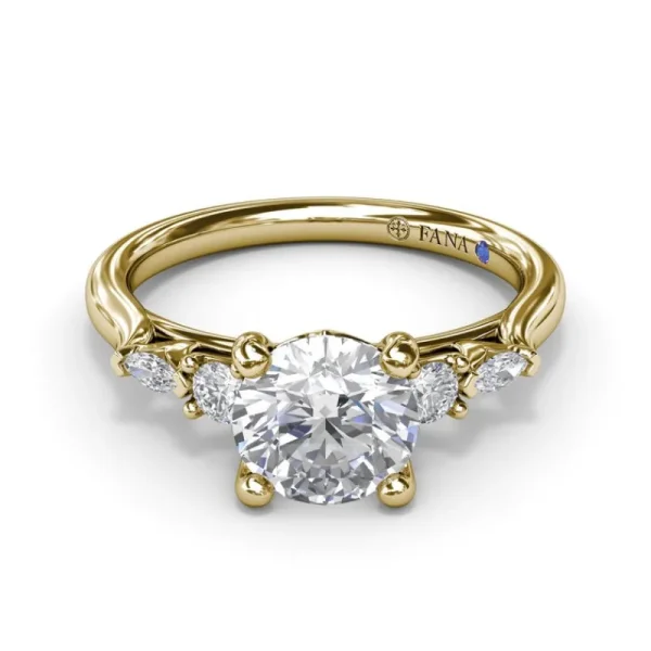 Sale Fana Delicate Round Diamond Engagement Ring