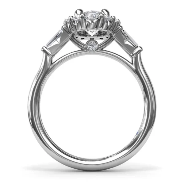 Sale Fana Diamond Baguette Halo Engagement Ring