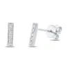 New Shy Creation Diamond Bar Stud Earrings