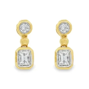 Discount Kelley Collection Diamond Bezel Earrings