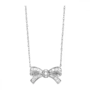 Sale Kelley Collection Diamond Bow Necklace