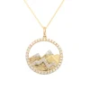 Fashion Kelley Collection Diamond Circle Mountain Pendant