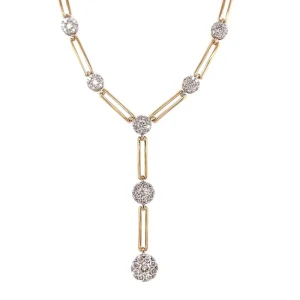 Online Kelley Collection Diamond Cluster Paperclip Necklace