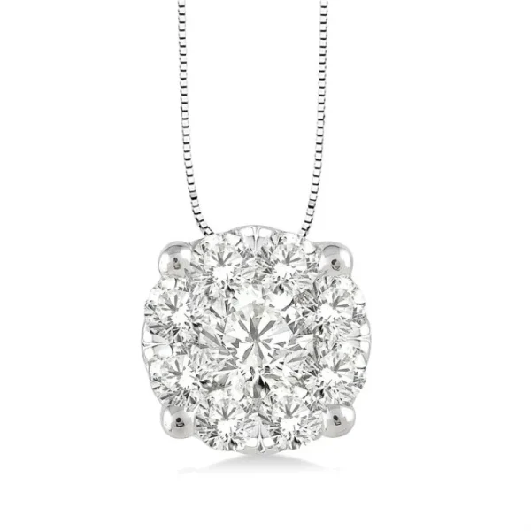 Online Kelley Collection Diamond Cluster Pendant