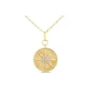 Outlet Kelley Collection Diamond Compass Symbol Circle Medallion Pendant