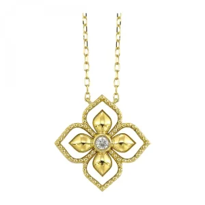 Hot Kelley Collection Diamond Flower Necklace