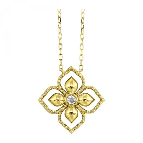 Hot Kelley Collection Diamond Flower Necklace