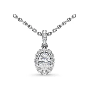 Online Fana Diamond Halo Necklace