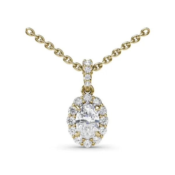 Online Fana Diamond Halo Necklace