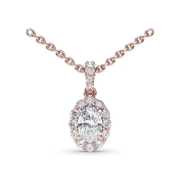 Online Fana Diamond Halo Necklace