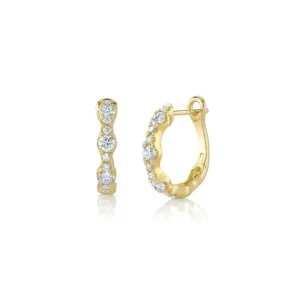 Hot Shy Creation Diamond Hoop Earirngs