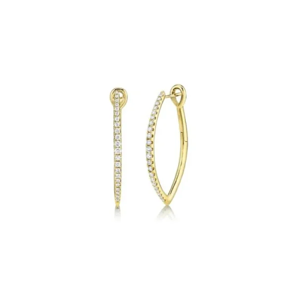 New Shy Creation Diamond Hoop Earrings