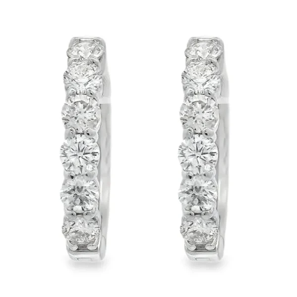 Online Kelley Collection Diamond Hoop Earrings