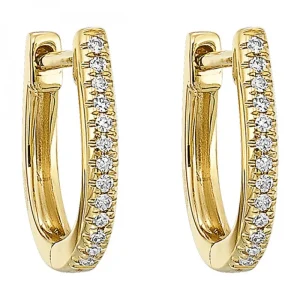 Fashion Kelley Collection Diamond Huggie Earrings