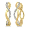 Fashion Kelley Collection Diamond Infinity Hoops