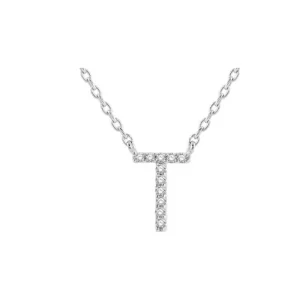 Hot Kelley Collection Diamond Initial "T" Necklace