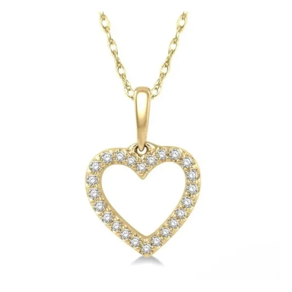 Hot Kelley Collection Diamond Open Heart Pendant