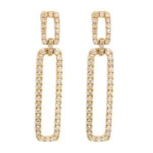 Best Kelley Collection Diamond Paperclip Earrings