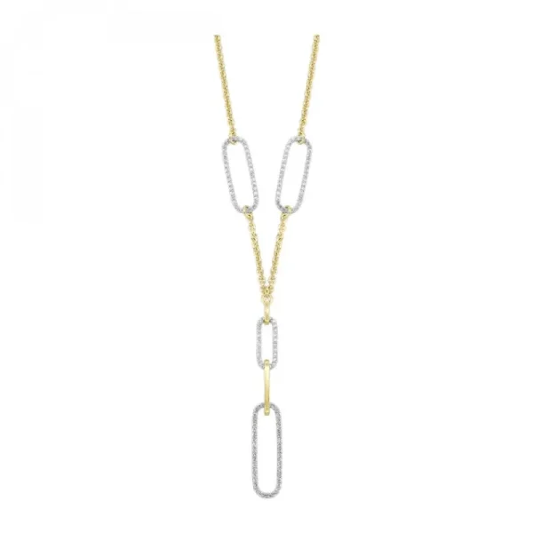 Clearance Kelley Collection Diamond Paperclip Necklace