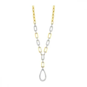 Hot Kelley Collection Diamond Paperclip Necklace