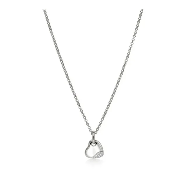 New John Hardy Diamond Pave Pebble Heart Pendant